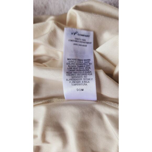 Vtg Vanity Fair Silky Champagne Beige Nylon Slip Skirt Made In USA 32" Large - Picture 9 of 10